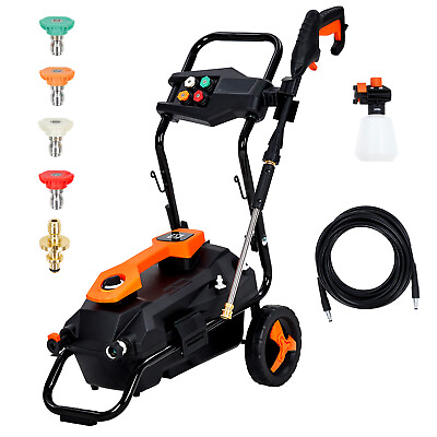 #ad Electric Pressure Washer 1950PSI 1.5GPM Powered Pressure Washer With 400ML Tank $186.19