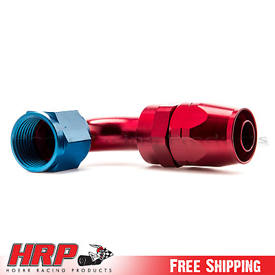 #ad Aeroquip 4034 10AN Hose Size 90 deg. Elbow Swivel Red Blue Anodized $34.50