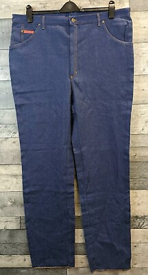 Crown And Casuals Work Jeans 42 W 36.5 L 100% Cotton Blue Made In Italy Big Tall #ad GBP 29.99