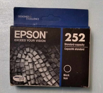 #ad Genuine Epson 252 DURABrite Ultra Black Ink Cartridge for Workforce T252120 $19.99