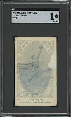 #ad #ad 1922 NEILSON#x27;S CHOCOLATE ROSS YOUNG 106 POOR V61 TYPE 1 SGC 1 NEW YORK GIANTS $180.00