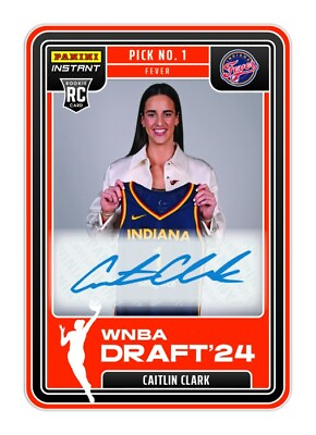 #ad 2024 Panini Instant Caitlin Clark WNBA Draft Night Rookie Auto 99 #1 RC PRESALE $999.99
