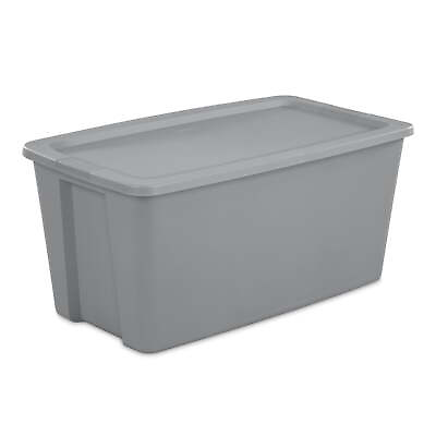 #ad #ad Sterilite 50 Gallon Tote Box Plastic Titanium $24.82