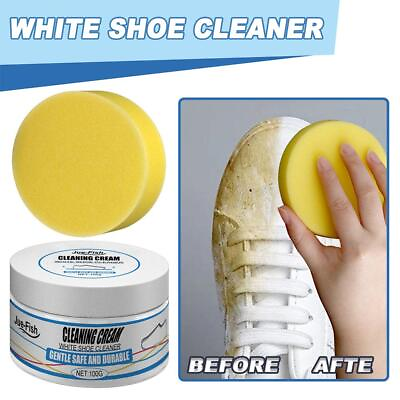 #ad White Shoe Cleaning Cream Shoes Whitening Stain Removers Z5 Clean Hot Cream J39C $5.05