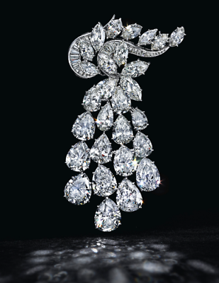 #ad Waterfall Spray Of Pear Baguette amp; Marquise Cut 22.21CT Diamonds Luxury Brooch $490.00