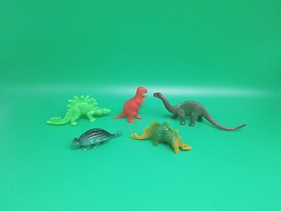 #ad Vintage Molded Dinosaur Toy Mini Figure Set Mixed Pressure Mold Retro Animal Lot $13.99
