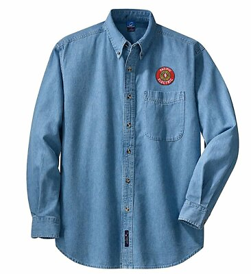 #ad #ad Pacific Electric Railway Long Sleeve Embroidered Denim den94LS $41.79