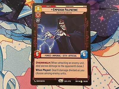#ad #ad Emperor Palpatine Master of the Dark Side SOR 135 NM Star Wars Unlimited $3.90