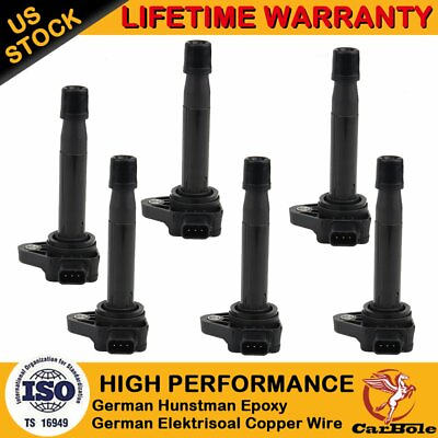 #ad 6 Pack Ignition Coils UF242 For Honda Accord Odyssey Acura TL CL RL V6 2000 2007 $69.65