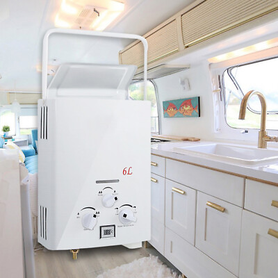 #ad Portable LPG Propane Gas Hot Water Heater 6L Tankless Instant Boiler Outdoor RV $73.99