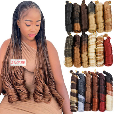 #ad 24quot; Curly Braiding Hair Loose Wave French Curls Extensions Afro Spiral Synthetic $13.59