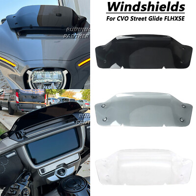 For CVO Street Glide FLHXSE 2023 2024 5quot; Wave Front Windshield Wind Deflector #ad $88.99