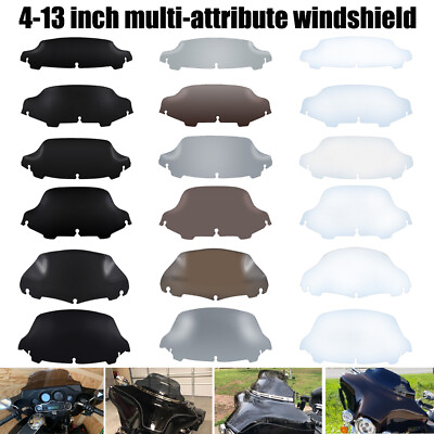 #ad Black Smoke Clear Wave Windshield Windscreen Fit For Harley Touring Street Glide $25.44