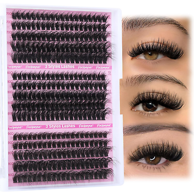 #ad Fluffy Lash Extension Mink Thick Cluster Eyelash Extensions 10 18mm Lash Cluster $21.99
