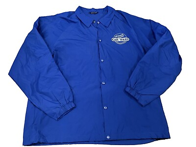#ad Mi T Fine Men’s Snap Jacket Varsity Blue Lined Retro Size XL $12.00