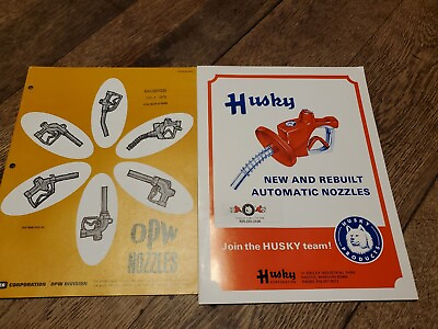 #ad OPW amp; Husky Gas Pump Handle Service Station Advertising Brochures $10.00