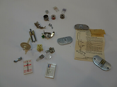 #ad vintage SINGER Sewing machine parts Plates Feet amp; More Lot # Two $29.95