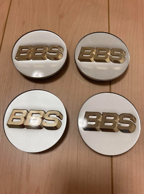 #ad BBS Genuine Wheel Center Caps 70mm Emblem Platinum Silver P5624190 Set Of 4pcs $142.00