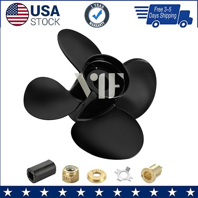 #ad #ad 13 1 4 x17 Aluminum Boat Propeller for Mercury Engines 40 140HP 4 Blade 15Tooth $109.99