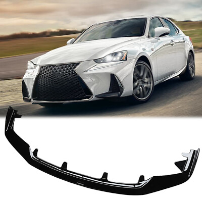 #ad #ad Front Lip for 2017 2020 Lexus IS IS200t IS300 IS3500 AR Style Gloss Black Wing $159.99