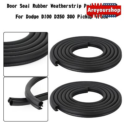 #ad Pair Door Seal Weather Stripping Rubber for Dodge 72 93 D100 D250 Pickup amp; Truck $53.78