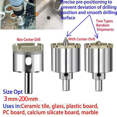 #ad Diamond Holesaw 3mm 160mm Drill Bit Cutter Tile Ceramic Glass Porcelain Marble AU $32.99