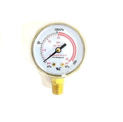 #ad Pressure Gauge 2” Low Pressure for Acetylene Regulators 0 30 P.S.I. 2 30 $15.59