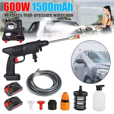#ad Cordless Electric High Pressure Water Spray Car Gun Portable Washer Cleaner Yard $38.99