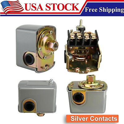 #ad #ad 40 60 PSI Well Water Pump Pressure Control Switch Adjustable Double Spring Pole $11.79