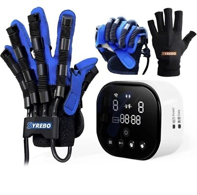 #ad Syrebo SYHRC10 Black Blue High Intensity Portable Soft Rehab Glove right Hand XL $79.00