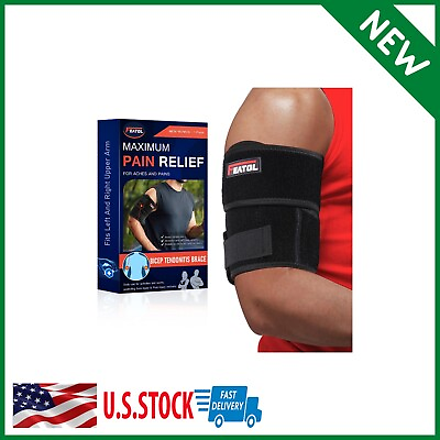 #ad Bicep Tendonitis Brace Compression Sleeve Support Upper Arm Brace Extra Large $26.73