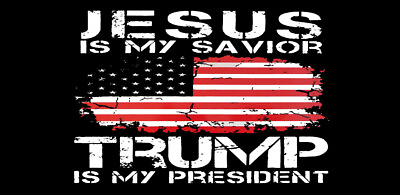 Jesus Is My Savior Trump 24 Is My President USA Flag Vinyl Decal Bumper Sticker #ad #ad $44.44