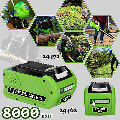 #ad #ad 2X 40V 8.0Ah 29472 For Greenworks Lithium G MAX Battery 29462 20302 29462 $40.98