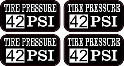 #ad 2in x 1in Tire Pressure 42 PSI Vinyl Stickers Car Truck Vehicle Bumper Decal $7.99