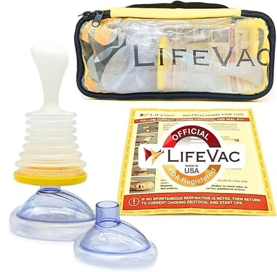 #ad LifeVac Portable Travel and Home First Aid Kits Choking Airway Rescue Devices $25.49