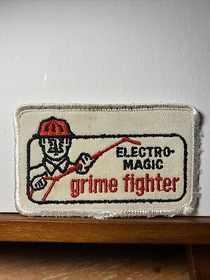 #ad #ad Vintage Truckers Badge. Electro Magic Grime Fighter Red White 11.5x6.5cm BG01 C $17.09