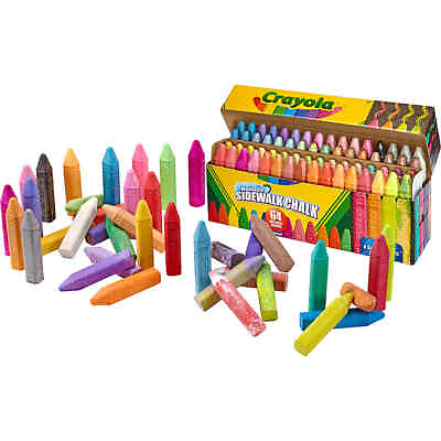 #ad Crayola Washable Sidewalk Chalk Assorted Colors Pack Of 64 Pieces $16.99