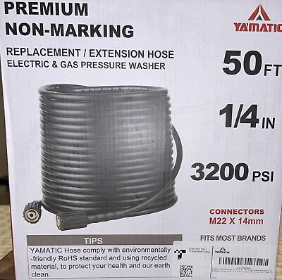 #ad Yamatic Extension 50Ft 1 4 Inch 3200 PSI. Pressure Washer Hose CHECK PICTURES $32.95