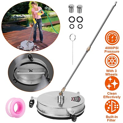 #ad #ad 15in High Pressure Washer Flat Surface Cleaner Stainless Power Washer 4000PSI $91.36