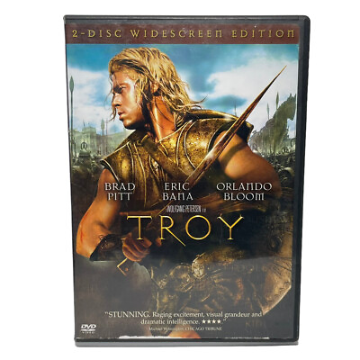 #ad TROY DVD Movie 2 Disc Widescreen Edition Greek Warrior Achilles Trojan Horse $5.88