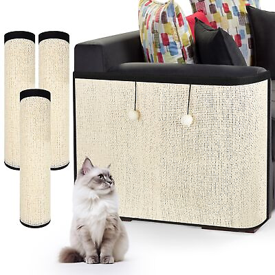 #ad 3 Pcs Cat Scratch Furniture Protector 19.7 x 31.5 in Large Cat Scratcher Mat ... $48.77