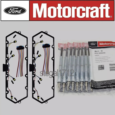 #ad Powerstroke Diesel Valve Cover Gasket Harness amp; 8p Glow Plug For 98 03 Ford 7.3L $119.37