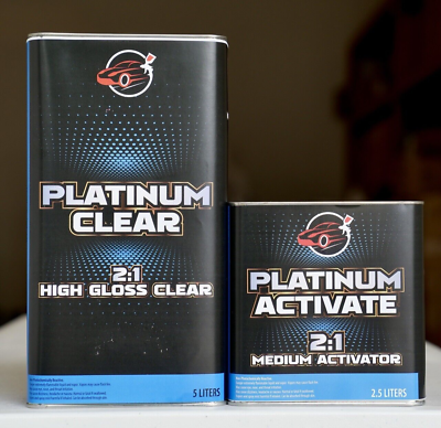 #ad Platinum Euro Clear Coat 7.5L Kit 2:1 High Gloss Automotive Clearcoat w Hardener $119.99