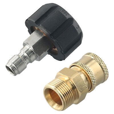 #ad 1 Set Pressure Washer Adapter Kit M22 14mm To 1 4 Quick Connect Accessory Parts $15.05