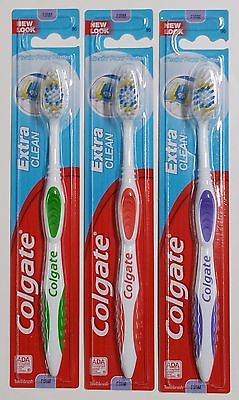 #ad 3 Colgate Toothbrush Extra Clean Full Head FIRM #95 Toothbrushes HARD $6.99