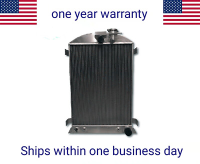 #ad #ad 3ROWS Aluminum Radiator 28quot;High For 1935 1936 Ford CHEVY V8 Engine w Cooler EZ $128.99