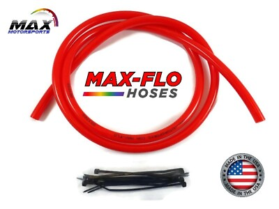 #ad 4#x27;ft x 1 4quot; x 3 8quot; RED Fuel Line Gas Tube Hose Motorcycle Bike Scooter ATV UTV $10.95