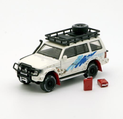 #ad BM Creations Mitsubishi 2nd Gen Pajero Jungle Pack White LHD 1:64 Diecast Car $14.99