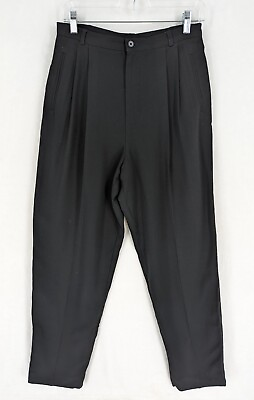 Chelsea Campbell for Charter Club size 10 vintage black wool lined pants flaw #ad $18.99
