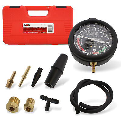 #ad ABN Carburetor Intake Manifold Vacuum Fuel Pump Pressure Tester Gauge Test Kit $19.99